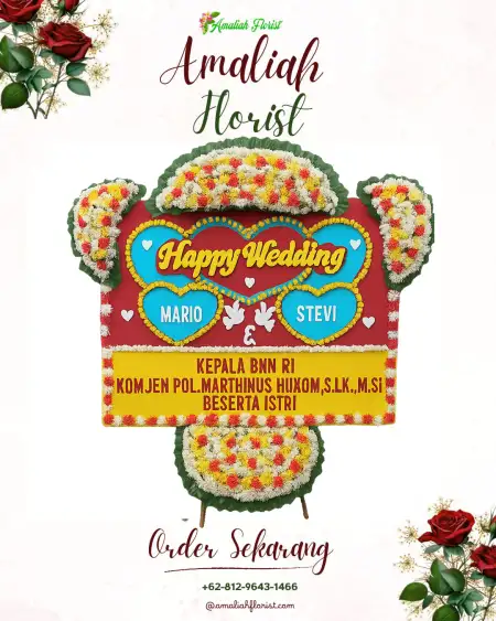 Papan Bunga Pernikahan Firiwage
